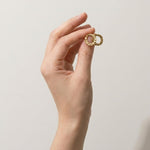SOL Waterproof 18K Gold Plated Post Earrings - Hammered Stainless Steel - DANSK Copenhagen