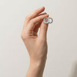 SOL Waterproof Silver Stainless Steel Post Earrings - Hammered Finish - DANSK Copenhagen