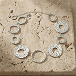 SOL Waterproof Silver Stainless Steel Statement Necklace - Hammered Finish - DANSK Copenhagen