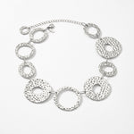 SOL Waterproof Silver Stainless Steel Statement Necklace - Hammered Finish - DANSK Copenhagen