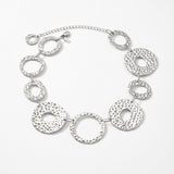 SOL Waterproof Silver Stainless Steel Statement Necklace - Hammered Finish - DANSK Copenhagen