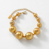 SOLGERD Waterproof 18K Gold Plated Statement Bracelet - Sanded Stainless Steel - DANSK Copenhagen