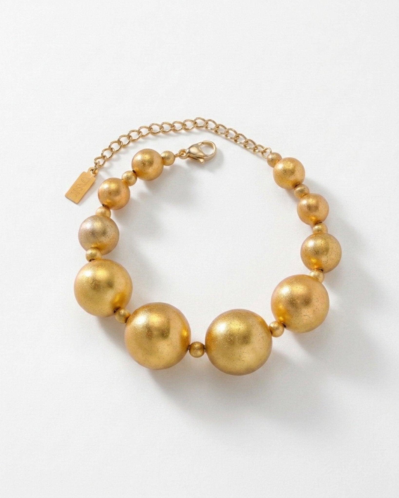 SOLGERD Waterproof 18K Gold Plated Statement Bracelet - Sanded Stainless Steel - DANSK Copenhagen