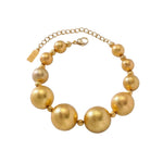 SOLGERD Waterproof 18K Gold Plated Statement Bracelet - Sanded Stainless Steel - DANSK Copenhagen