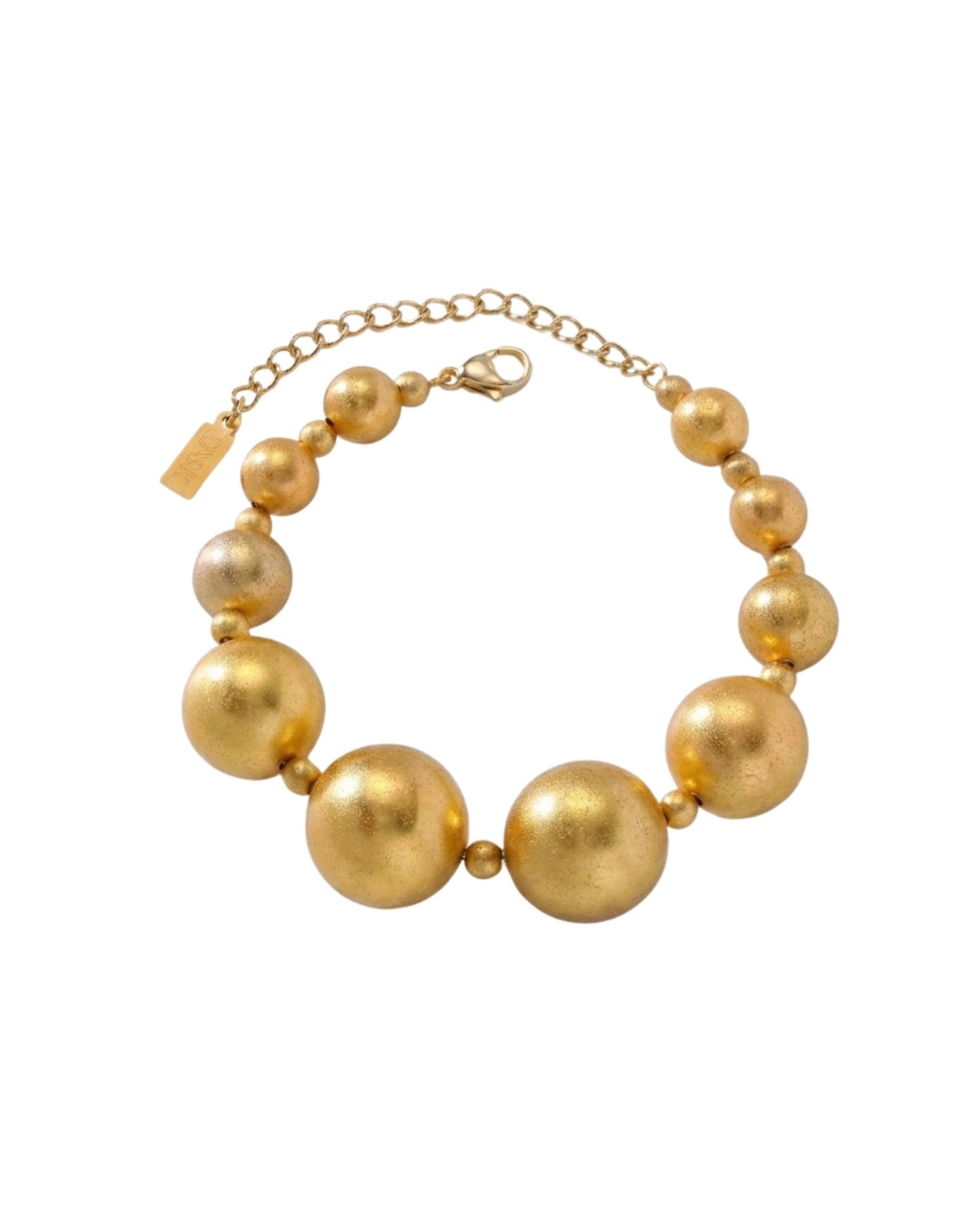 SOLGERD Waterproof 18K Gold Plated Statement Bracelet - Sanded Stainless Steel - DANSK Copenhagen