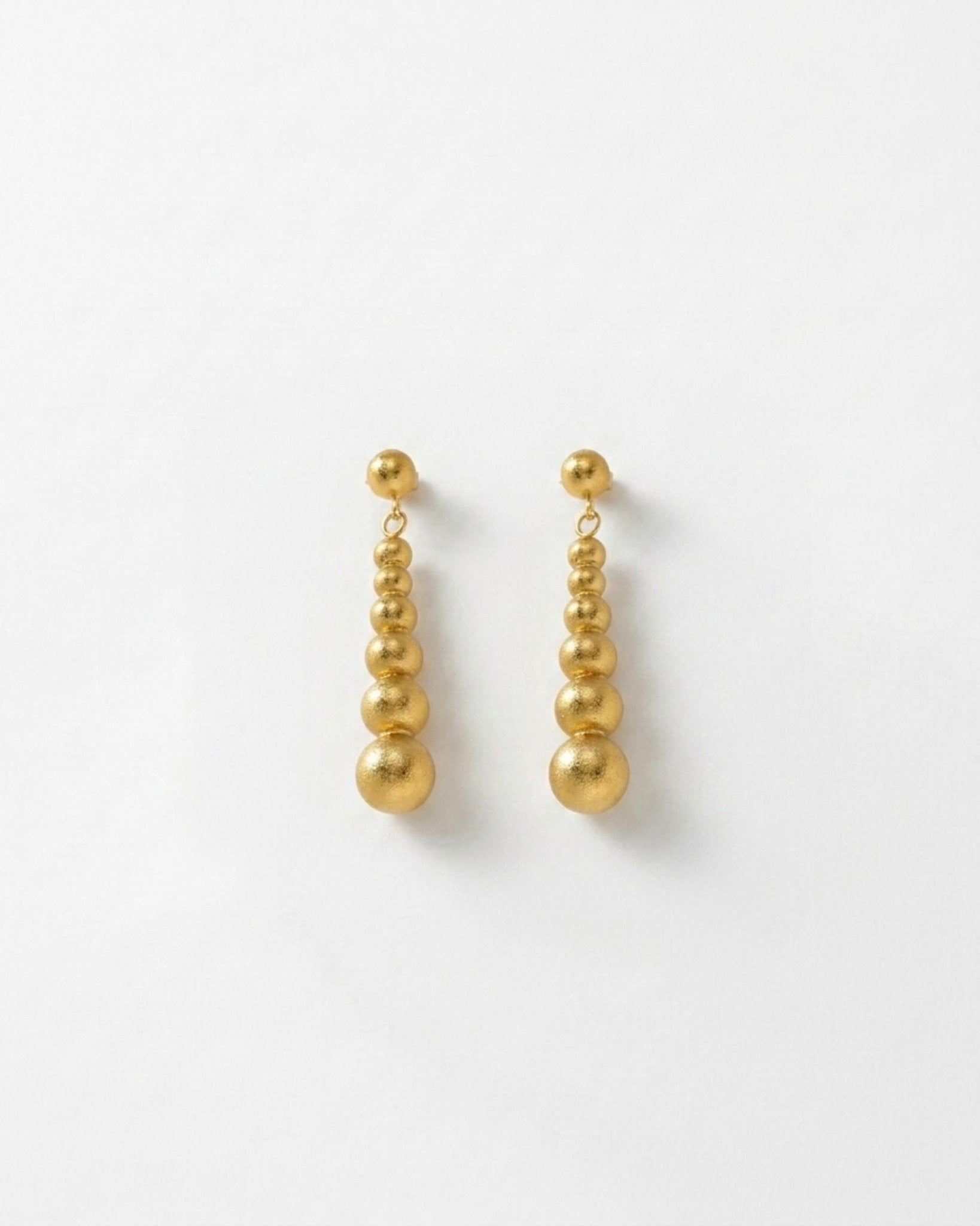 SOLGERD Waterproof 18K Gold Plated Statement Earrings - Sanded Stainless Steel - DANSK Copenhagen
