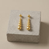 SOLGERD Waterproof 18K Gold Plated Statement Earrings - Sanded Stainless Steel - DANSK Copenhagen