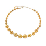 SOLGERD Waterproof 18K Gold Plated Statement Necklace - Sanded Stainless Steel - DANSK Copenhagen