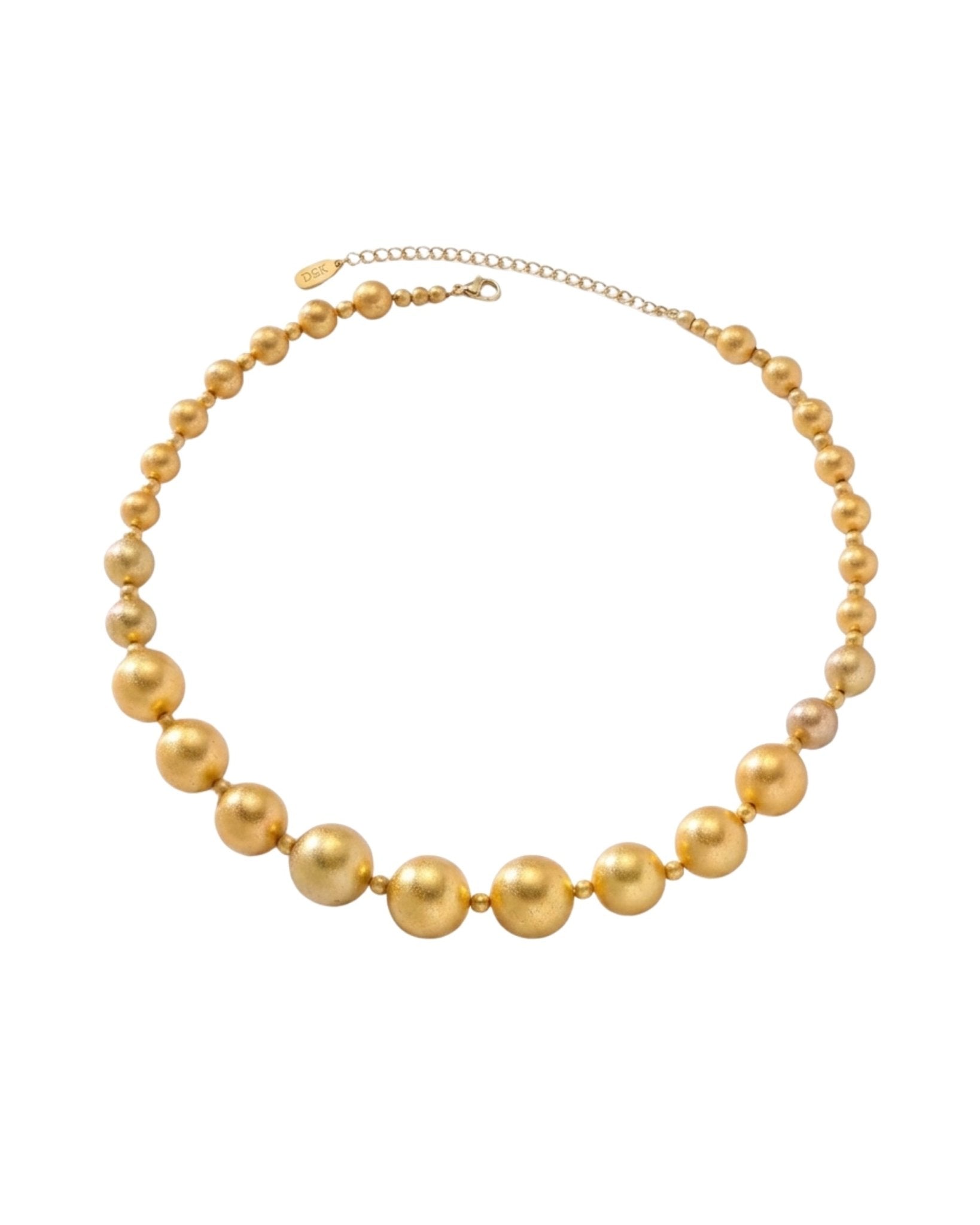 SOLGERD Waterproof 18K Gold Plated Statement Necklace - Sanded Stainless Steel - DANSK Copenhagen
