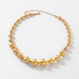 SOLGERD Waterproof 18K Gold Plated Statement Necklace - Sanded Stainless Steel - DANSK Copenhagen