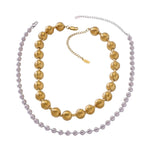 SOLGERD Waterproof Duo Tone 2in1 Necklace - Brushed Stainless Steel - DANSK Copenhagen