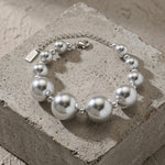 SOLGERD Waterproof Silver Stainless Steel Statement Bracelet - Sanded Finish - DANSK Copenhagen
