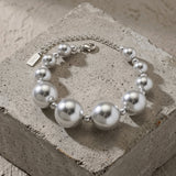 SOLGERD Waterproof Silver Stainless Steel Statement Bracelet - Sanded Finish - DANSK Copenhagen