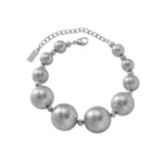 SOLGERD Waterproof Silver Stainless Steel Statement Bracelet - Sanded Finish - DANSK Copenhagen