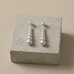 SOLGERD Waterproof Silver Stainless Steel Statement Earrings - Sanded Finish - DANSK Copenhagen