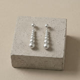 SOLGERD Waterproof Silver Stainless Steel Statement Earrings - Sanded Finish - DANSK Copenhagen