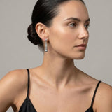 SOLGERD Waterproof Silver Stainless Steel Statement Earrings - Sanded Finish - DANSK Copenhagen