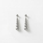 SOLGERD Waterproof Silver Stainless Steel Statement Earrings - Sanded Finish - DANSK Copenhagen