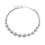 SOLGERD Waterproof Silver Stainless Steel Statement Necklace - Sanded Finish - DANSK Copenhagen