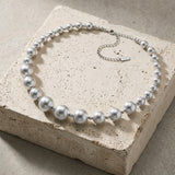 SOLGERD Waterproof Silver Stainless Steel Statement Necklace - Sanded Finish - DANSK Copenhagen