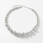 SOLGERD Waterproof Silver Stainless Steel Statement Necklace - Sanded Finish - DANSK Copenhagen