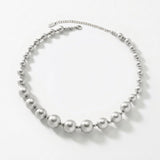 SOLGERD Waterproof Silver Stainless Steel Statement Necklace - Sanded Finish - DANSK Copenhagen
