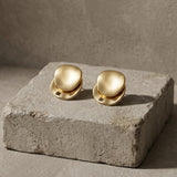 TOVE Waterproof 18K Gold Plated 2in1 Earrings - Brushed/Polished Stainless Steel - DANSK Copenhagen