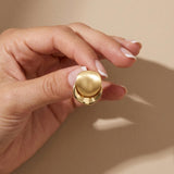 TOVE Waterproof 18K Gold Plated 2in1 Earrings - Brushed/Polished Stainless Steel - DANSK Copenhagen