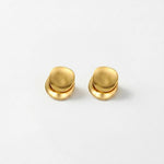 TOVE Waterproof 18K Gold Plated 2in1 Earrings - Brushed/Polished Stainless Steel - DANSK Copenhagen