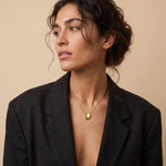TOVE Waterproof 18K Gold Plated Necklace - Adjustable Chain & Brushed/Polished Stainless Steel - DANSK Copenhagen