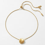 TOVE Waterproof 18K Gold Plated Necklace - Adjustable Chain & Brushed/Polished Stainless Steel - DANSK Copenhagen