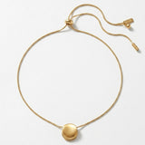 TOVE Waterproof 18K Gold Plated Necklace - Adjustable Chain & Brushed/Polished Stainless Steel - DANSK Copenhagen