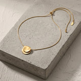 TOVE Waterproof 18K Gold Plated Necklace - Adjustable Chain & Brushed/Polished Stainless Steel - DANSK Copenhagen