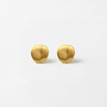 TOVE Waterproof 18K Gold Plated Post Earrings - Brushed Stainless Steel - DANSK Copenhagen