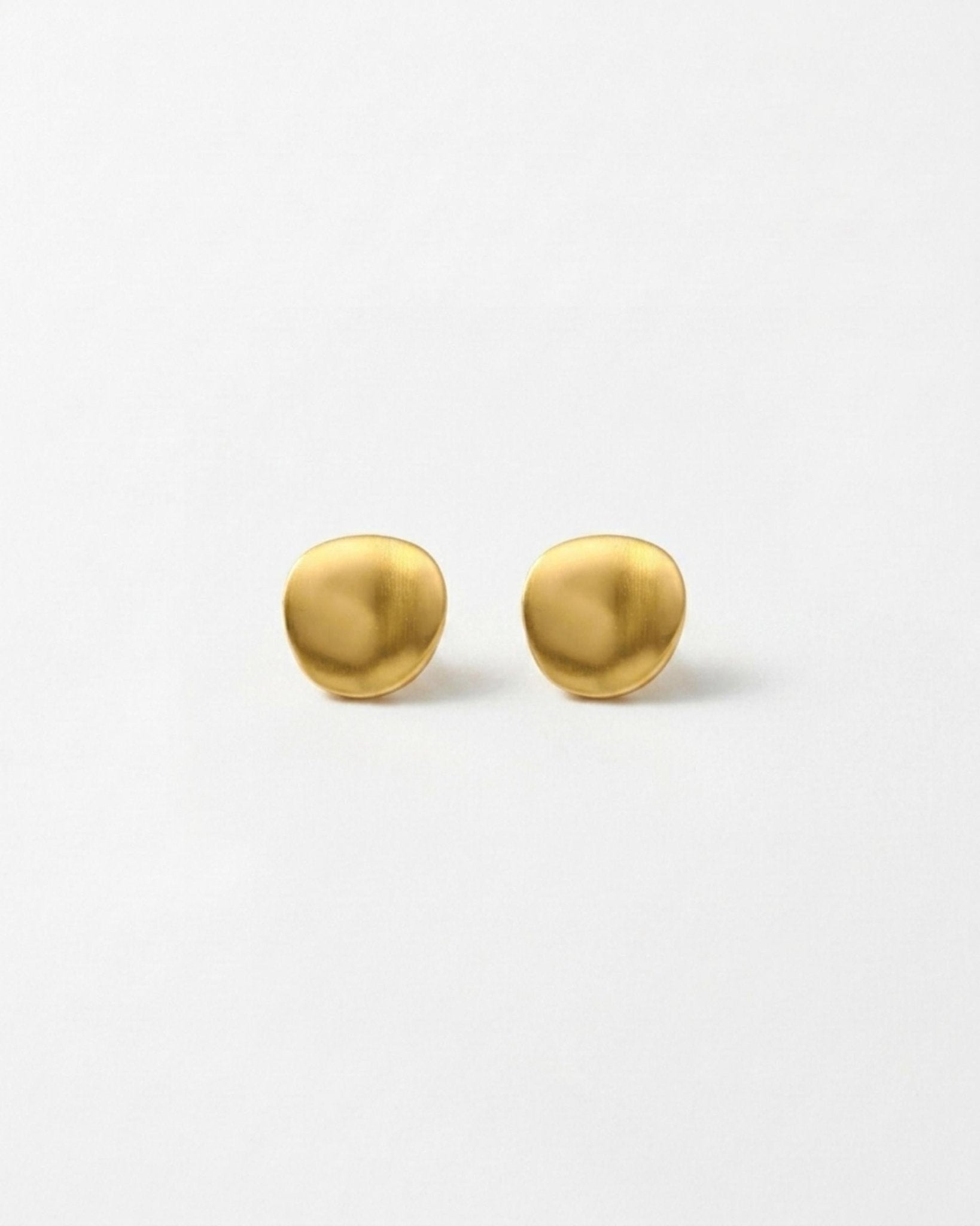 TOVE Waterproof 18K Gold Plated Post Earrings - Brushed Stainless Steel - DANSK Copenhagen