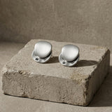 TOVE Waterproof Silver Stainless Steel 2in1 Earrings - Brushed/Polished Finish - DANSK Copenhagen