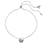 TOVE Waterproof Silver Stainless Steel Necklace - Adjustable Chain & Brushed/Polished Finish - DANSK Copenhagen