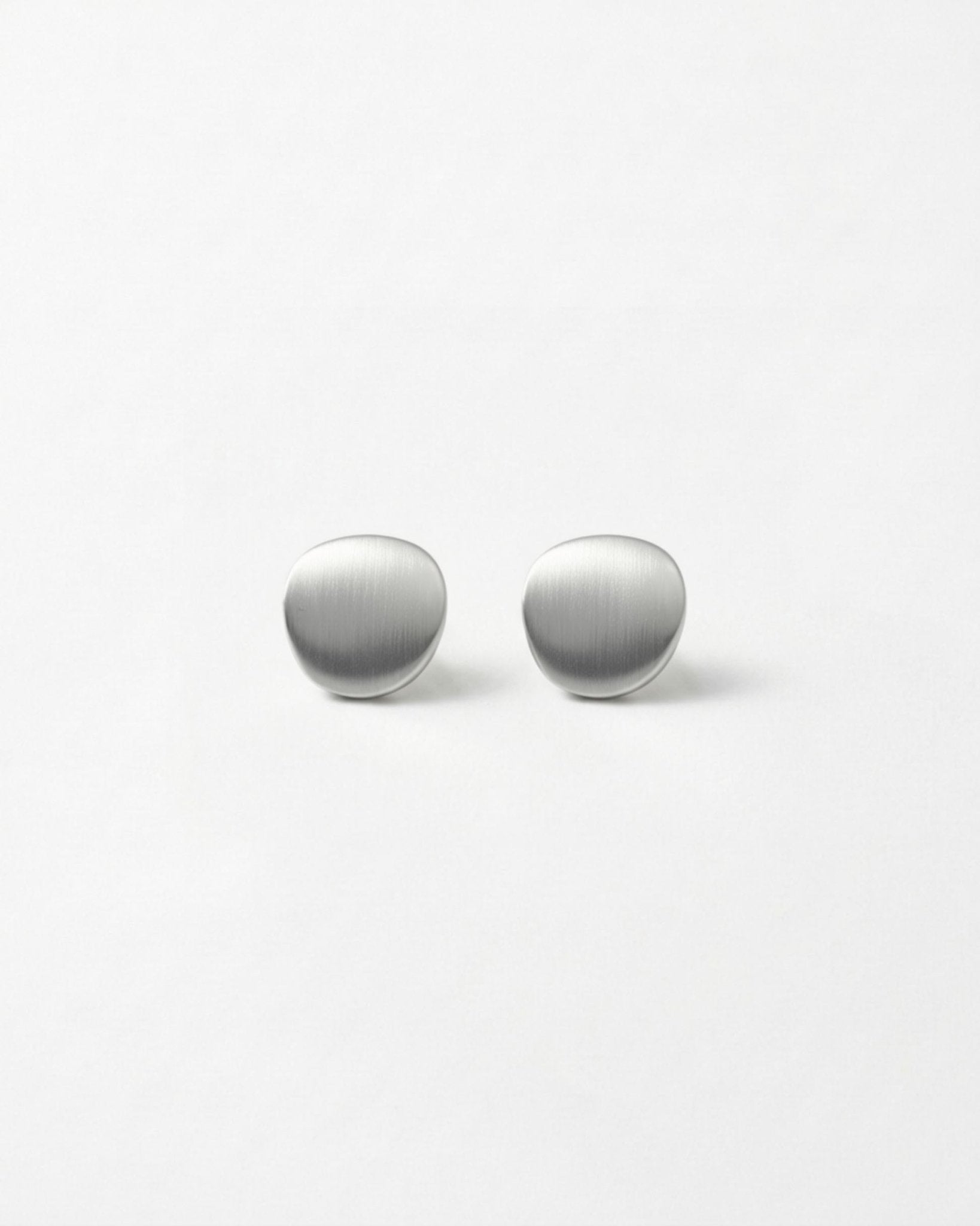 TOVE Waterproof Silver Stainless Steel Post Earrings - Brushed Finish - DANSK Copenhagen