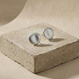 TOVE Waterproof Silver Stainless Steel Post Earrings - Brushed Finish - DANSK Copenhagen