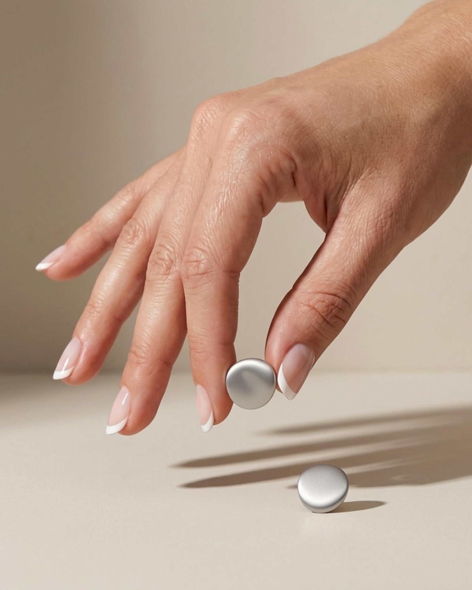 TOVE Waterproof Silver Stainless Steel Post Earrings - Brushed Finish - DANSK Copenhagen