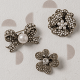 Tracey 3in1 Bow Pearl Brooch Set -DNSK Copenhagen
