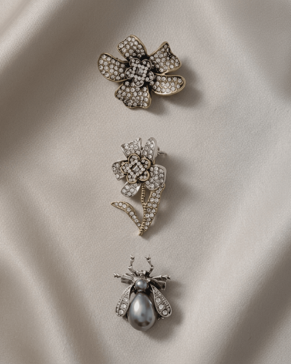 Tracey 3in1 Flower Brooch Set -DNSK Copenhagen