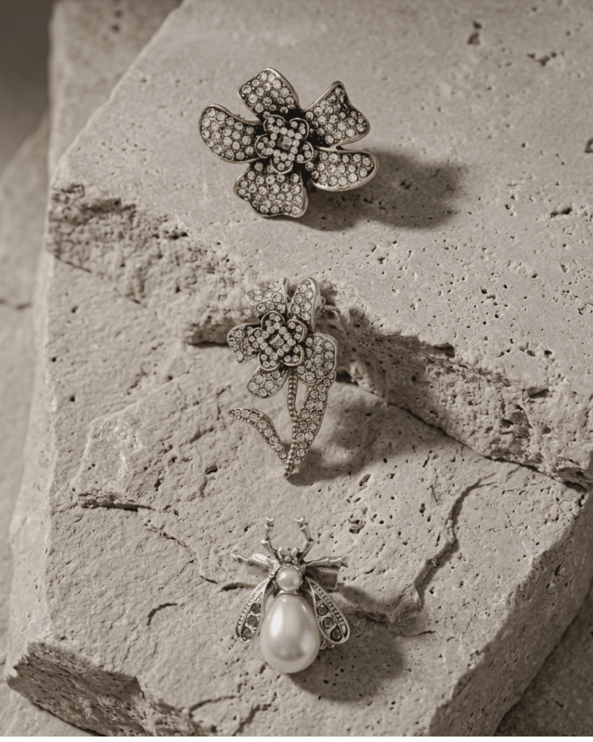 Tracey 3in1 Flower Brooch Set -DNSK Copenhagen
