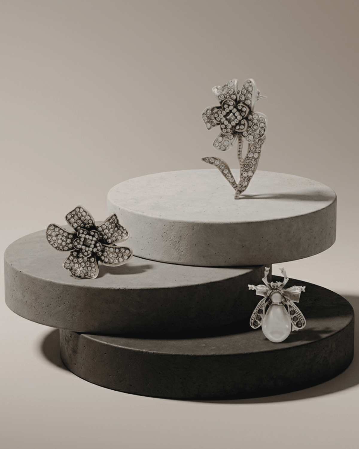 Tracey 3in1 Flower Brooch Set -DNSK Copenhagen