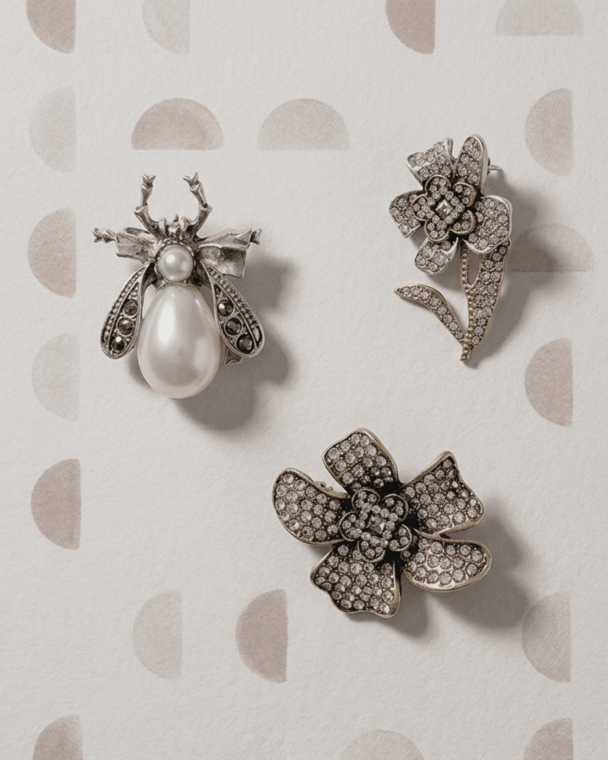 Tracey 3in1 Flower Brooch Set -DNSK Copenhagen