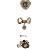 Tracey 3in1 Midcentury Pearl Brooch Set -DNSK Copenhagen