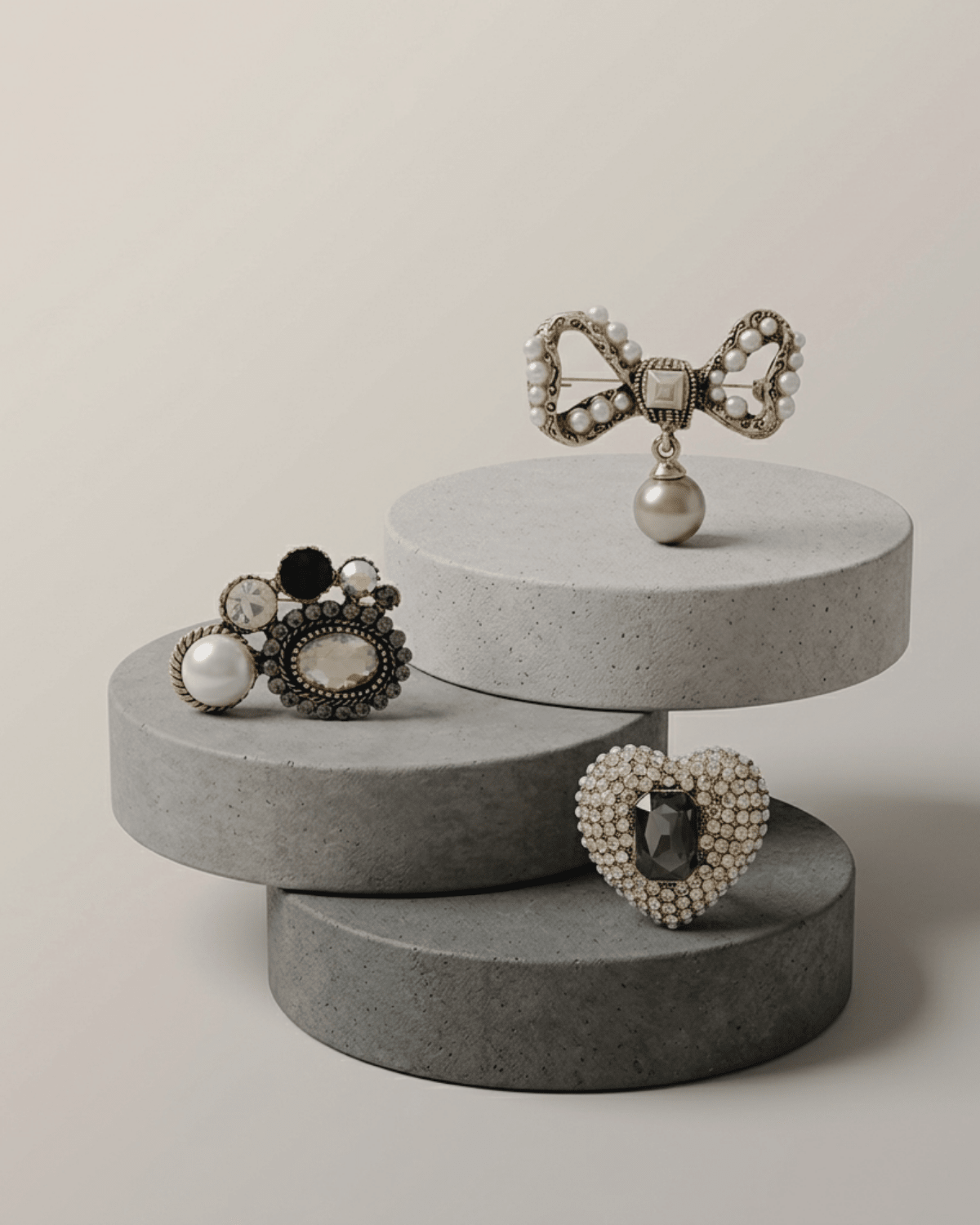 Tracey 3in1 Midcentury Pearl Brooch Set -DNSK Copenhagen