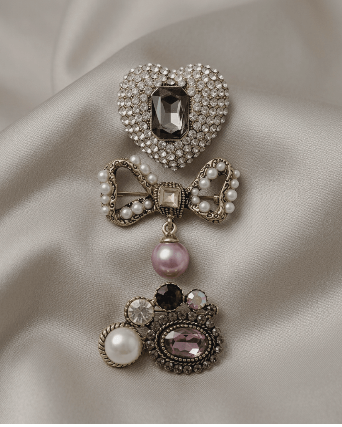 Tracey 3in1 Midcentury Pearl Brooch Set -DNSK Copenhagen