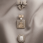 Tracey 3in1 Smooked Diamond & Pearl Brooch Set -DNSK Copenhagen