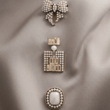 Tracey 3in1 Smooked Diamond & Pearl Brooch Set -DNSK Copenhagen